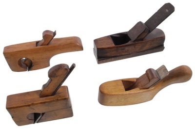 Unmarked: Four Small Size Wooden Planes