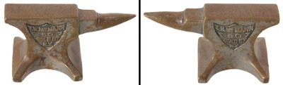 Mcmann Co., T.R./60 Gold St., New: Nickel Plated Brass Advertising Anvil