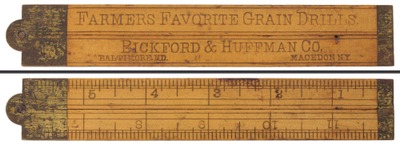 Rickford & Huffman Co./Macedon, N: One-Foot, Two-Fold Advertising Folding Rule