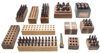Assorted Makers: Six Sets Of Number And Letter Stamps