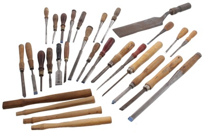 Assorted Makers: Lot Of Asst. Turning Gougesnd Chisels