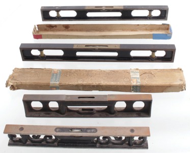 Assorted Makers: Four Clean Cast Iron Levels