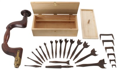 Assorted Makers: Stepped Set Of 15 Ctr. Spur Auger Bits