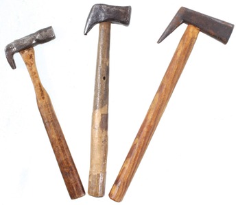 Unmarked: Three Early Type Claw Hammers