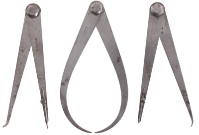 Sawyer Tool Company, Fitchburg, Massachusetts: Three Pairs Of "Beeswax Joint" Calipers
