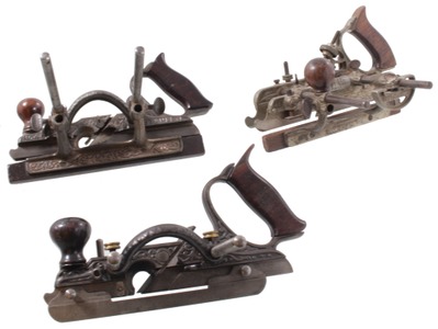 Stanley Rule & Level: Three Partial Combin Woodworking Planes