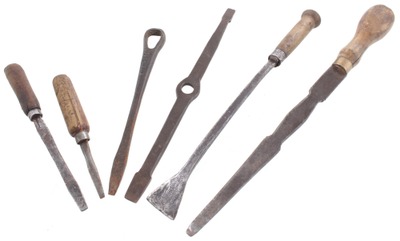 Unmarked: Lot Of File Forged Screwdrivers
