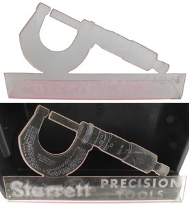 L.S. Starrett Company, Athol, Massachusetts: "Starrett Precision Tools" Advert. Sign