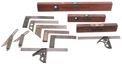 Stanley Rule & Level: Lot Of Asst. Early Type Layout Tools