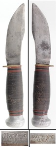 Webster L. Marble, Gladstone, Michigan: Leath. Hd. Woodcraft Fixed Blade Knife