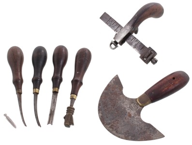Assorted Makers: Wkg. Set Of Clean Leather Tools