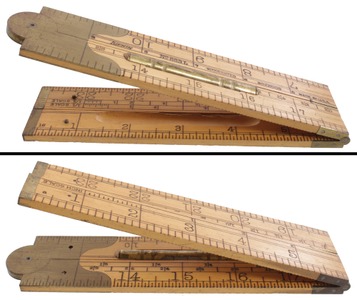 Lufkin Rule Company, Saginaw, Michigan, No. 863 L: Boxwood Combination Folding Rule