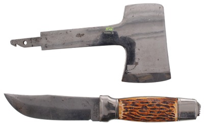 Colonial, Providence, Rhode Island: Comb. Hatchet And Hunting Knife