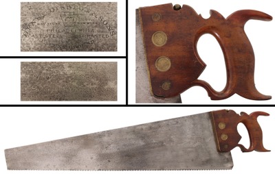 Henry Disston & Sons, Philadelphia, Pennsylvania, No. 42: Early Conbination Square, Rule & Saw