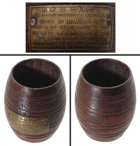 H.M.S. Ganges/Bombay, India: Barrel Made From Last Sea Going F'shi