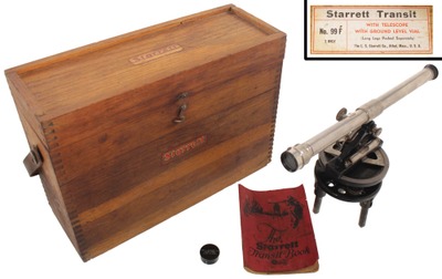 L.S. Starrett Company, Athol, Massachusetts, No. 99 F: Surveyor's Precision Transit