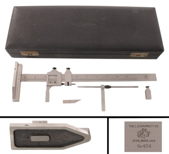 L.S. Starrett Company, Athol, Massachusetts, No. 454: 12" Vernier Height Gauge