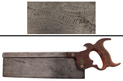 Lerch & Co., George/Reading, Pa: Early Hdwe. Dealer Marked Tenon Saw