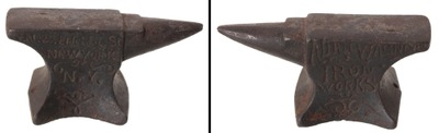 Adam Wagner Iron Works, 22 Eldridge Street, New York: Decorated Advertisin Anvil