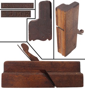 Lazarus Sampson, Middleboro, Massachusetts: Wide Ogee Complex Molding Plane