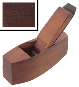 John Veit, New Market & Green Street, Philadelphia, Pennsylvania: Unused Compasse Smooth Plane