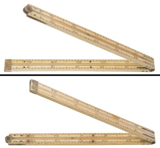 Unmarked: Two-Foot, Four-Fold Folding Rule