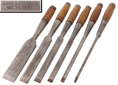 Assorted Makers: Wkg. Set Of Six Socket Mortise Chisels