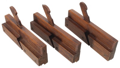 Buck, 245 Tottenham Court Road, London, England: Stepped Set Of Three Full Boxed Bead Molding Planes