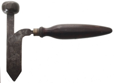 Unmarked: Fancy Mahogany Hdl. Ice Reducing Tool