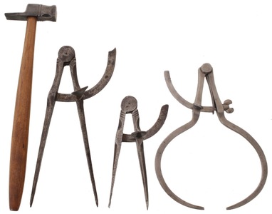 Assorted Makers: Three Pairs Of Early Dividers & Calipers