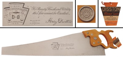 Henry Disston & Sons, Philadelphia, Pennsylvania, No. D-8: Unused 5 1/2 Point 26" Rip Saw