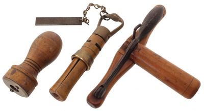 Assorted Makers: Coll. Of Three Billiard Cue Tools