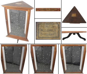 L.S. Starrett Company, Athol, Massachusetts: Early 20th C. Tool Display Cabinet