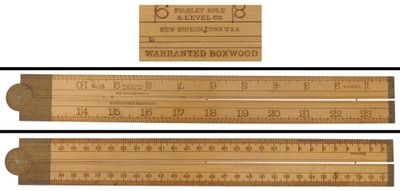 Stanley Rule & Level, No. 18 ME: Two Foot, Two Fold Folding Rule