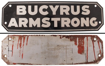Bucyrus Foundry & Manufacturing Company, Milwaukee, Wisconsin: Ca. 1933 Ceramic Advertising Sign
