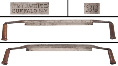 L. & I.J. White Company, Buffalo, New York, No. 20: Massive Mast Maker's Draw Knife