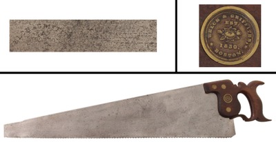 Welch & Griffiths, Boston, Massachusetts: Early Boston Maker 8 Pt. Crosscut Saw