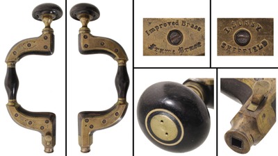 I. Sorby, Sheffield, England: Rare Cape Buffalo Horn Infill Brace