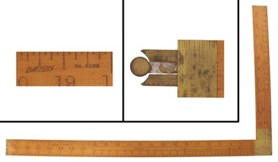 Lufkin Rule Company, Saginaw, Michigan, No. 8288: Rare "Takedown" Tailor's Square