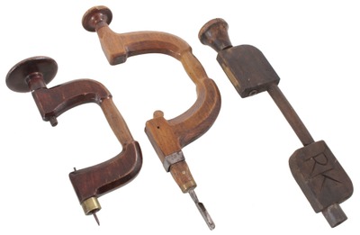 Assorted Makers: Three "Primitive" Wooden Braces