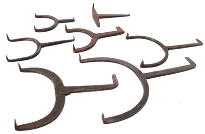 Unmarked: Seven Hand Forged Bench Stops