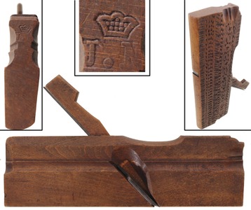 Unmarked: Chip Carved German Rouind Molding Plane