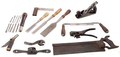 Assorted Makers: Lot Of Clean & Usabl Woodworking Tools