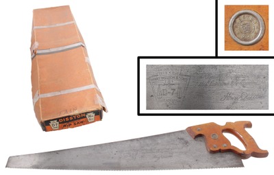 Henry Disston & Sons, Philadelphia, Pennsylvania, No. D-7: 26" 8 Point Crosscut Hand Saw