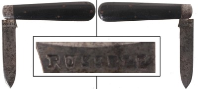 J. Russell & Company, Green River Works: Early Ebony Handle Sgl. Blade Jackknife