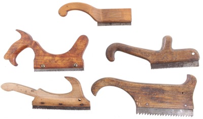 Assorted Makers: Coll. Of Five Clean Stair Builder's Saws