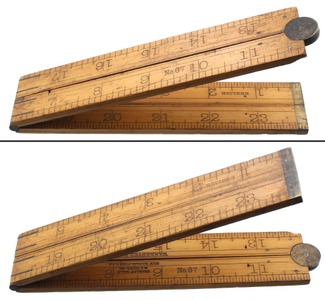Stanley Rule & Level, No. 67 (E): Two-Foot, Four-Fold Folding Rule