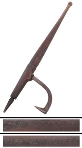Peavey Manufacturing Company, Bangor, Maine, No. 227: Extra Clean P-V Brand Cant Hook