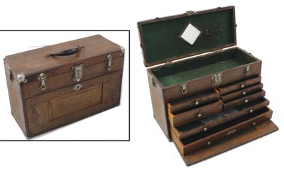 H. Gerstner & Sons, Dayton, Ohio: Clean & Usable Oak Tool Chest