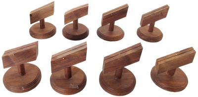 Unmarked: Eight Tropical Hdwd. Plane Display Stands